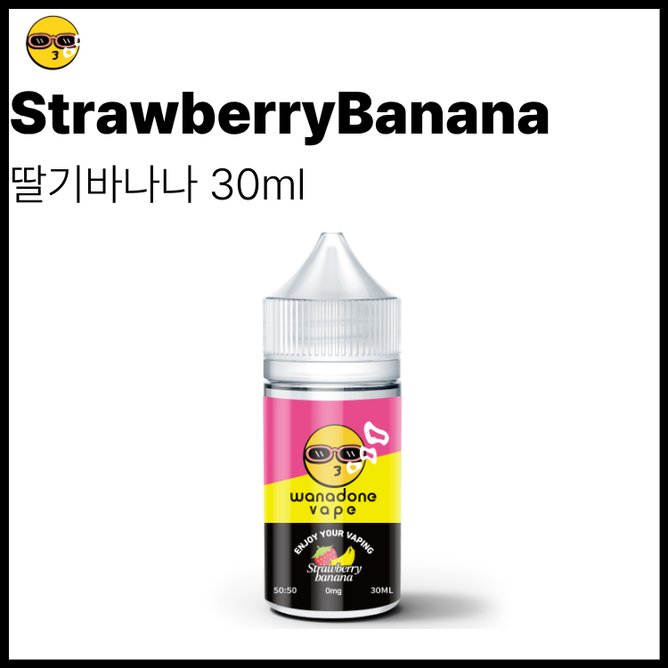 워나던베이프 무니코틴 딸기바나나 액상 30ml