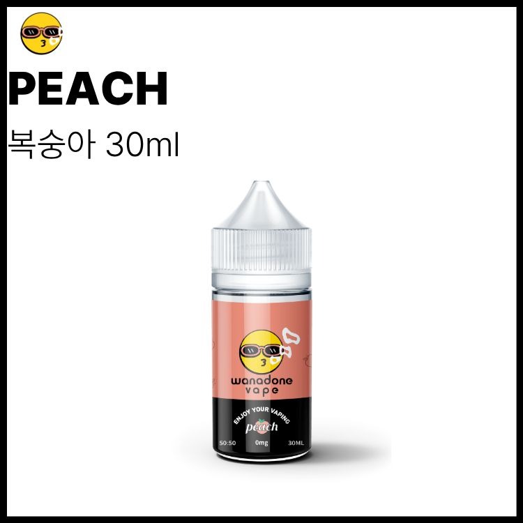 워나던베이프 무니코틴 액상 복숭아 30ml