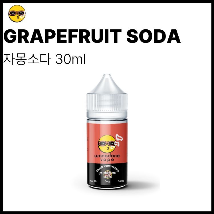 워나던베이프 무니코틴 액상 자몽소다 30ml