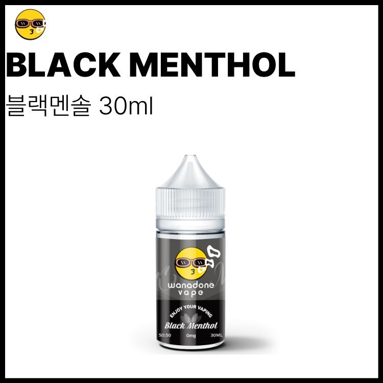 워나던베이프 무니코틴 블랙멘솔 액상  30ml